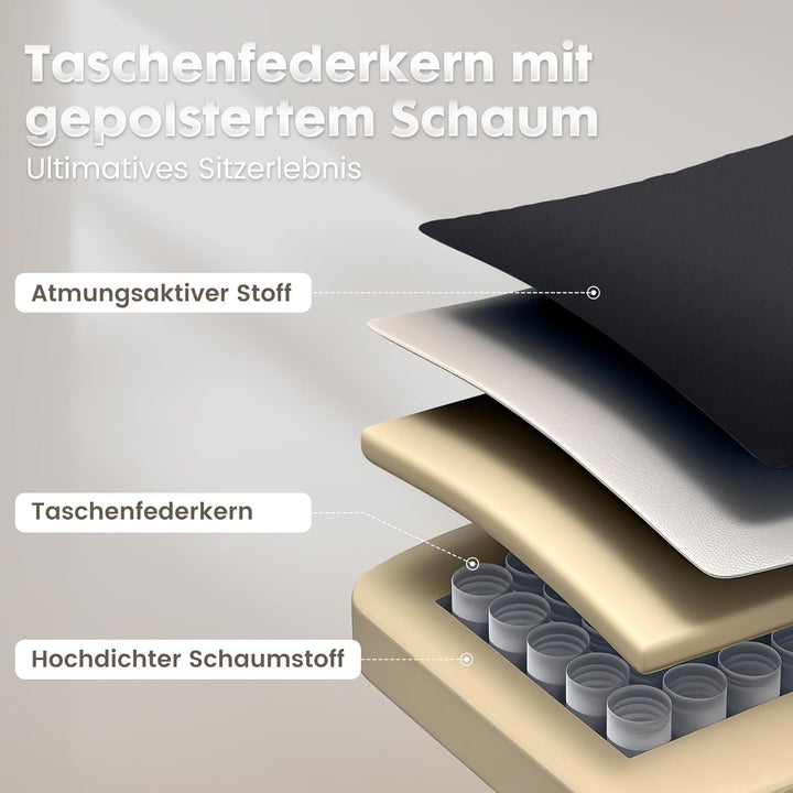 GTPLAYER Gaming Stuhl Bürostuhl Ergonomisch Gaming Sessel mit Kopfstütze und Cloud-Lendenkissen, Gep