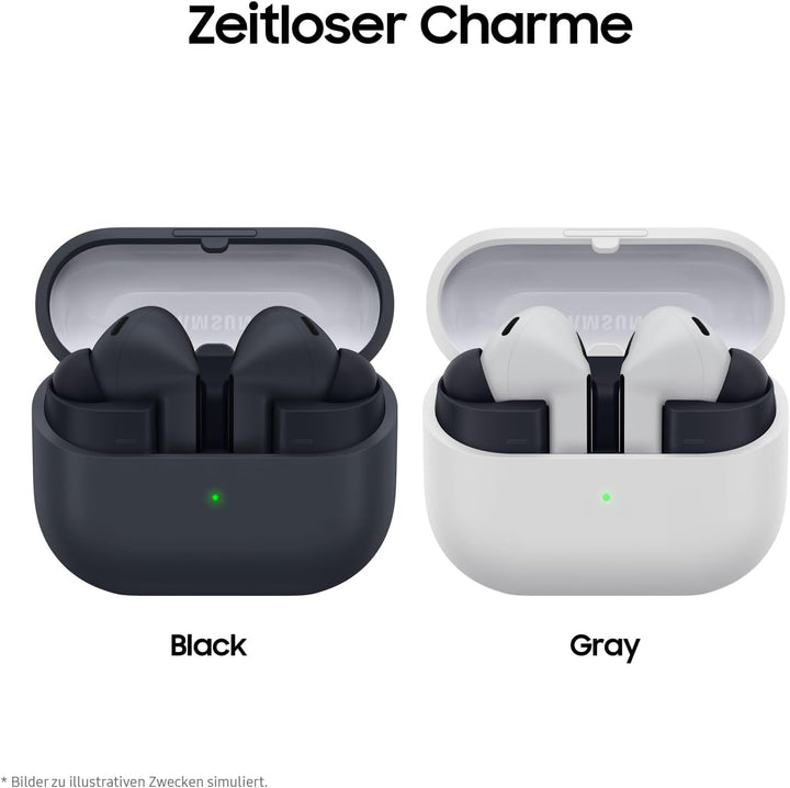 Samsung Galaxy Buds3 FE, Kabellose In-Ear-Kopfhörer inkl. mobeen Soft Clear Case, Ausgewogener Klang