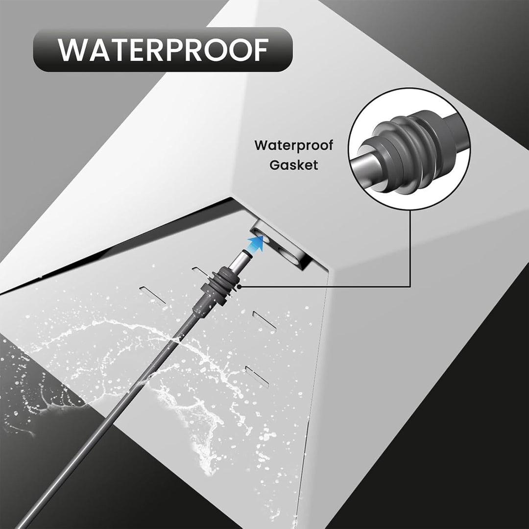 Starlink Mini Gleichstromkabel IP68, 18 AWG Wasserdichtes Gummi Kupfer Stromkabel (5M/16.4FT), 5M/16