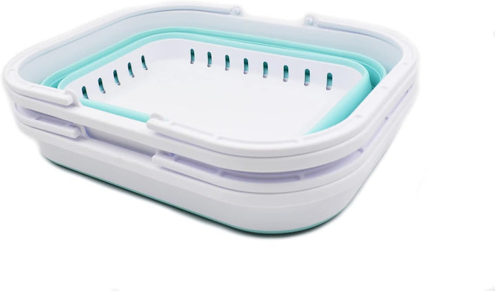 SAMMART 19L zusammenklappbare Wanne mit Griff – tragbarer Outdoor-Picknickkorb/Krater – Faltbare Ein