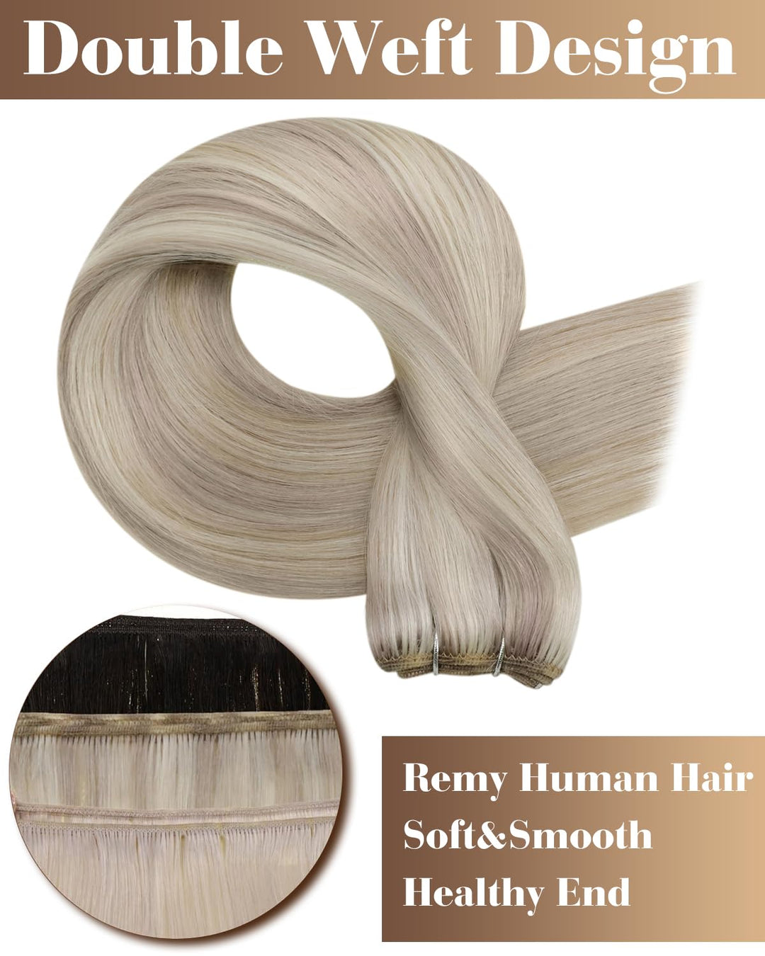 Hetto Echthaar Tressen Extensions Blond Echthaar Extensions Tressen Remy Menschliches Haartressen Ex