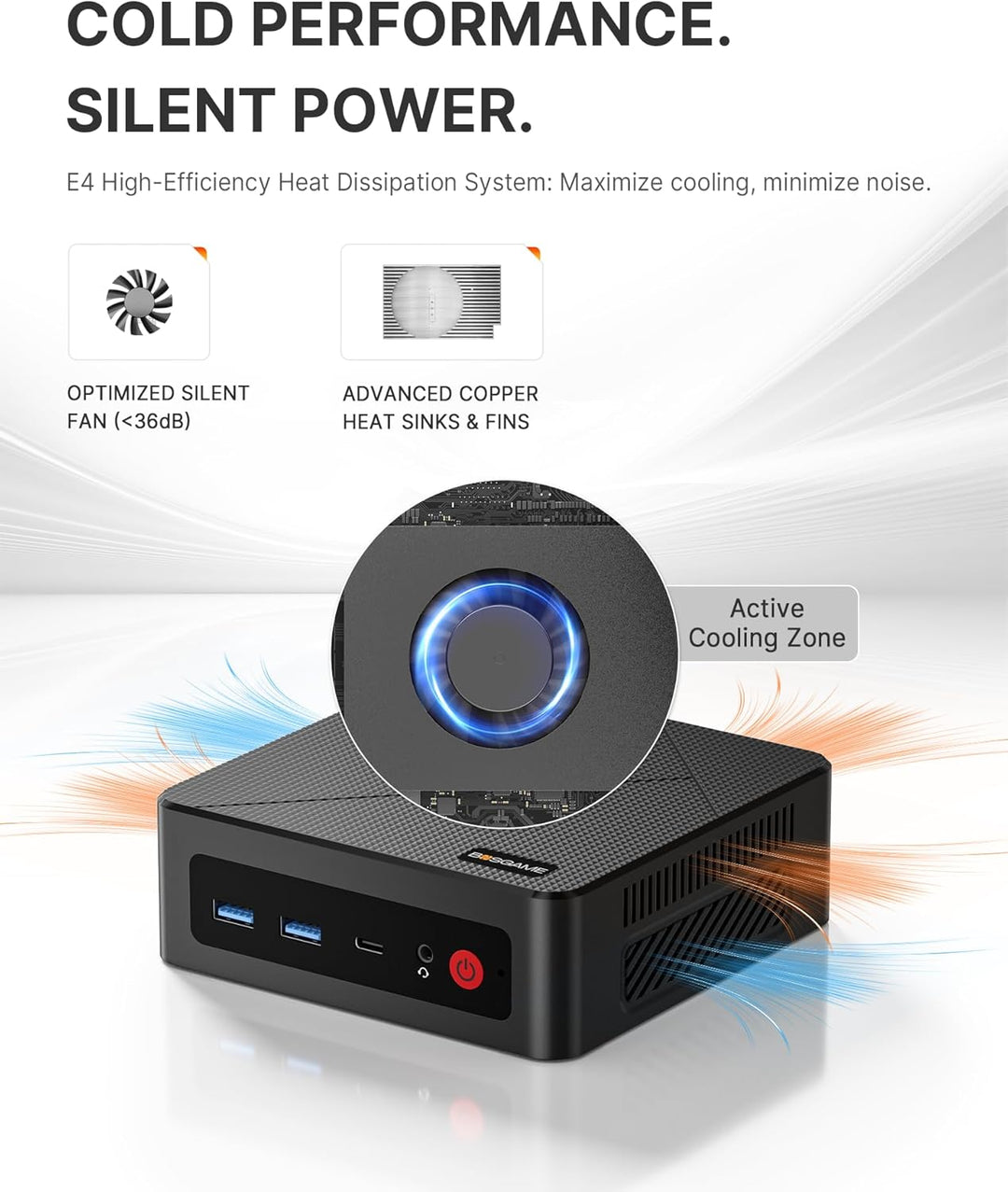 BOSGAME P4 Plus Dual 2,5G LAN Mini-PC, AMD Ryzen 7 5825U Prozessor (bis zu 4,5 GHz), Windows 11 Pro