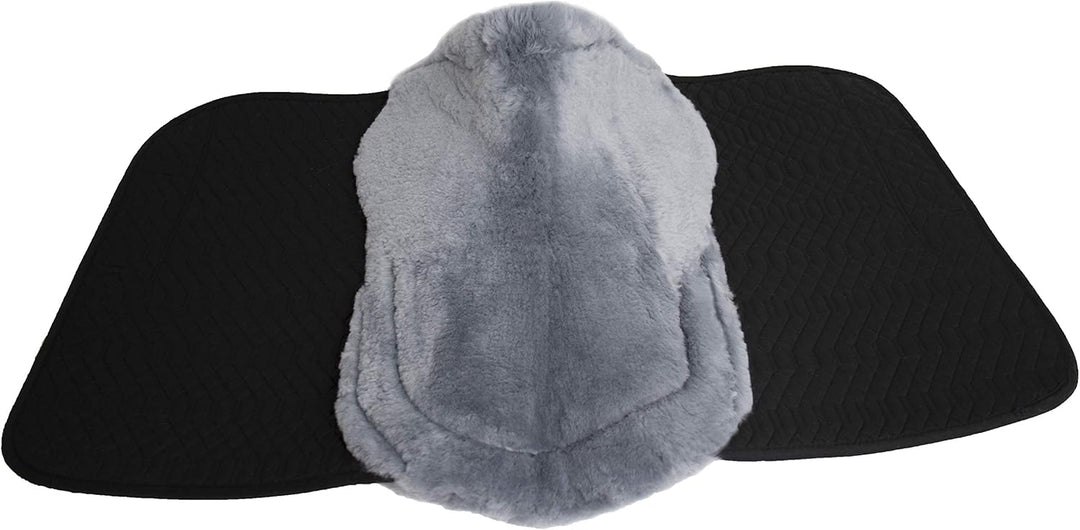 Engel Reitsport Lammfell Schabracke Half Lined mit Fellkranz vorne und hinten SCHABRA4-D-SCH-SIL Sto