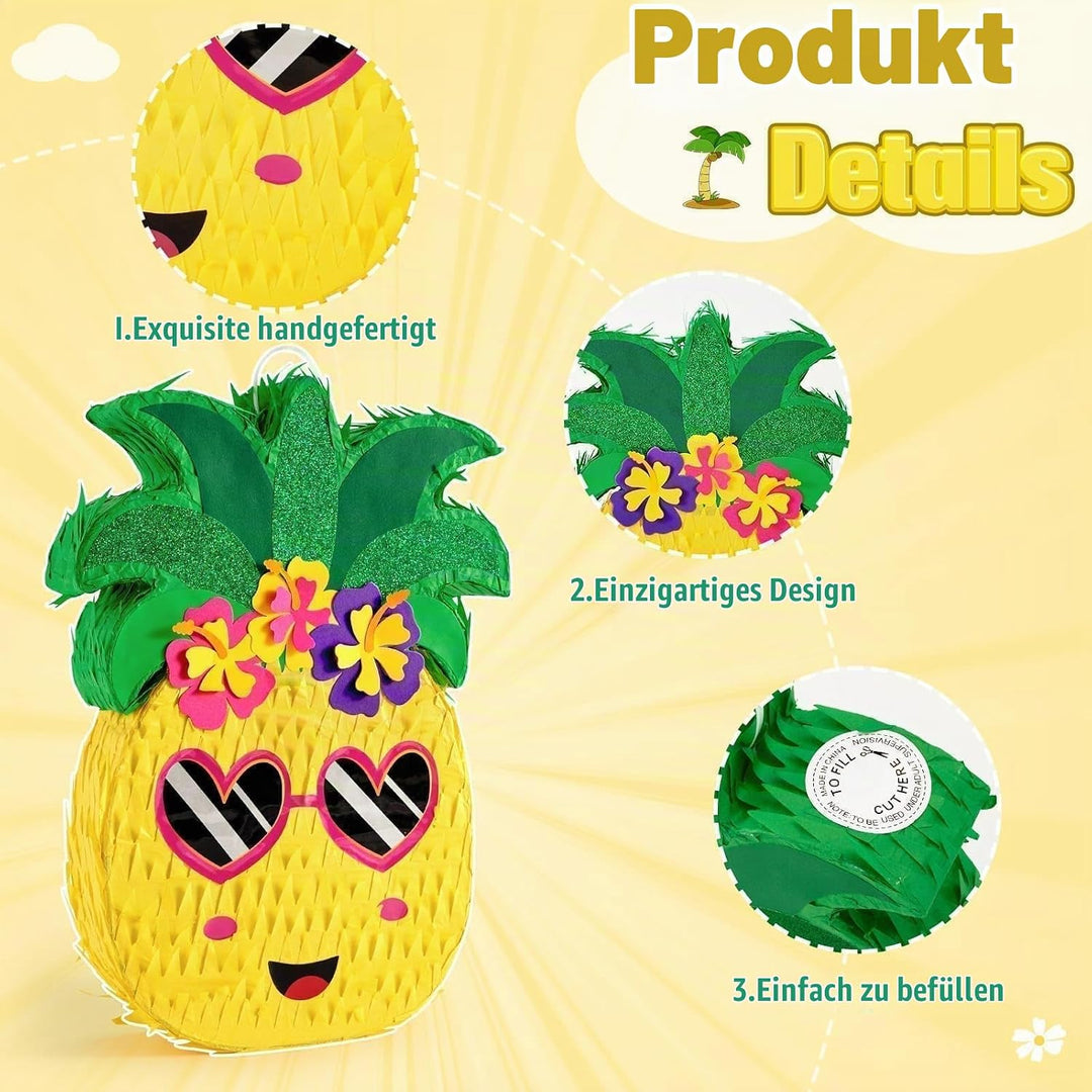 WERNNSAI Ananas Pinata – Geburtstag Pinata Hawaii Deko Junge Kinder Mädchen Ananas Piñata Füllung mi