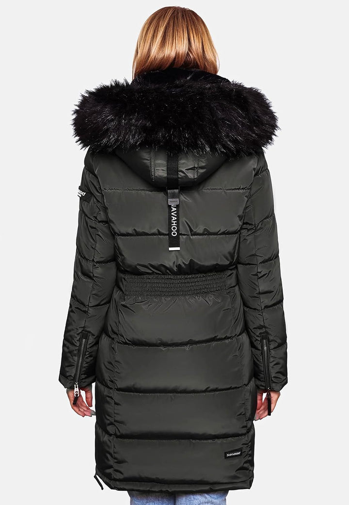Navahoo Damen Warmer Winter Steppmantel Sinja S-XXL M Anthracite, M Anthracite