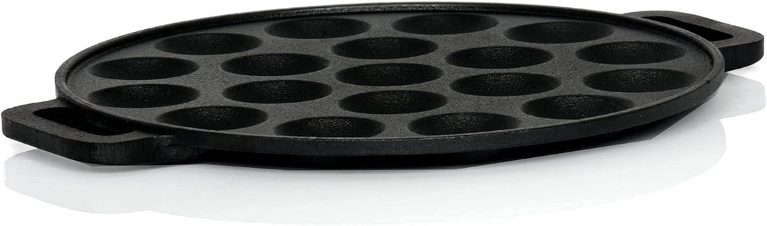 BBQ-Toro Gusseisen Poffertjes Pfanne | Förtchenpfanne für 19 Förtchen | Ø 24 x (H) 1,7 cm | preseaso
