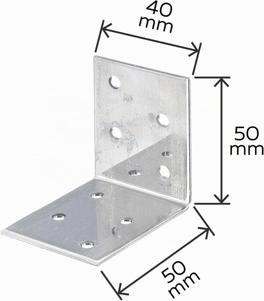 Alberts 848200 Winkelverbinder | Edelstahl | 50 x 50 x 40 mm | 50er Set 50 x 50 x 40 mm (50 Stk.), 5