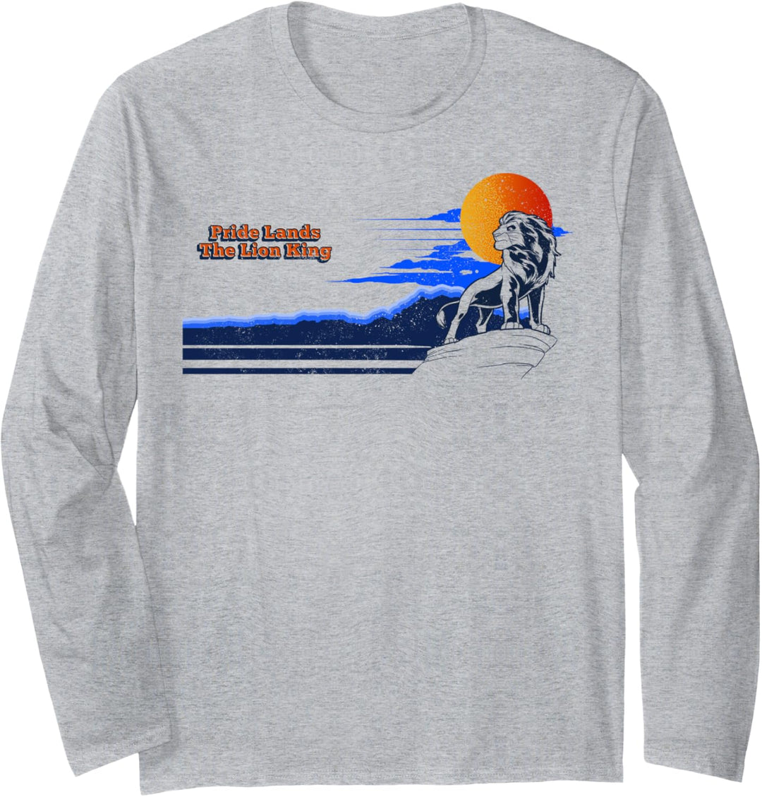 Disney The Lion King Simba Pride Lands Sunset Portrait Langarmshirt