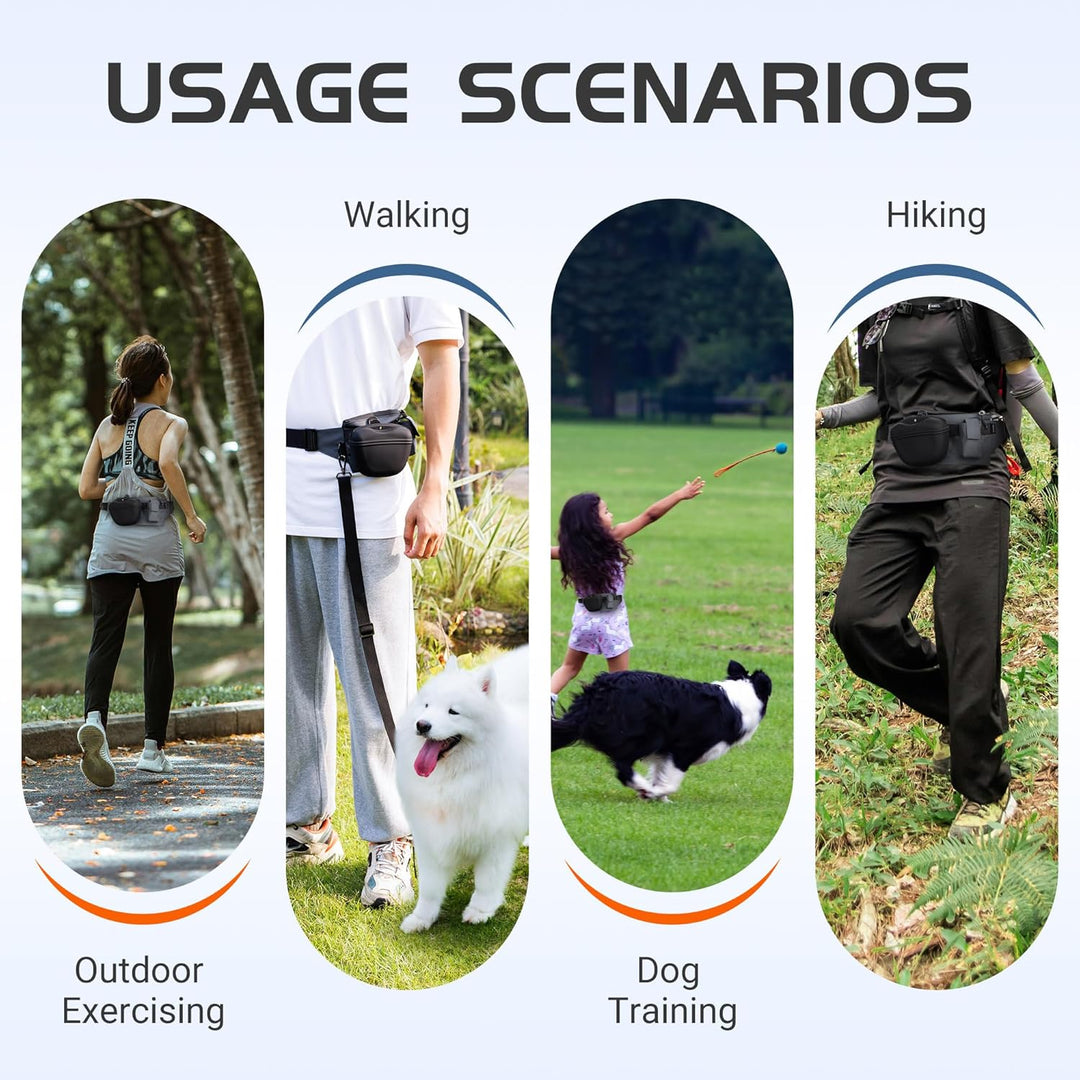 2 in 1 Hunde-Leckerli-Tasche für Training, Leckerli-Tasche für Leine mit abnehmbarem Clip auf Siliko