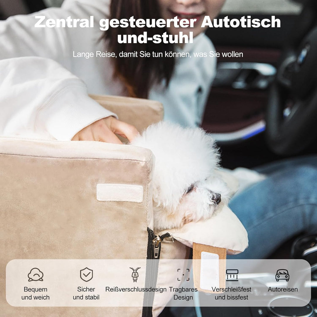 Ergocar Hunde Autositz, Sitzerhöhung für Kleine Hunde & Katzen mit Einem Gewicht unter 6kg Weich Abn