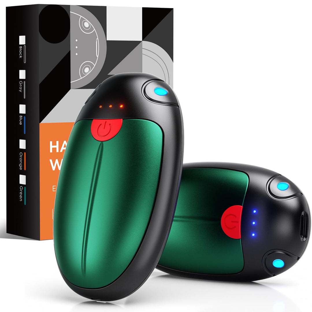 VTHW Handwärmer Wiederaufladbar, Handwärmer Elektrisch 2er-Set mit 6000-mAh, Elektrischer Handwärmer