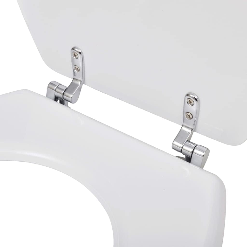 HOMIUSE Toilettensitz MDF Deckel Schlichtes Design Weiss Toilettendeckel Wc Sitz Klobrille Wc Deckel