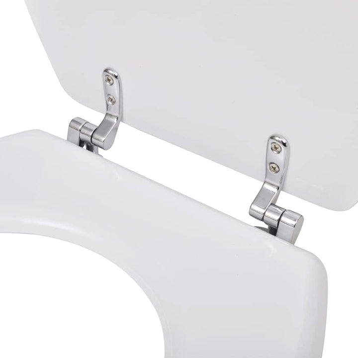 HOMIUSE Toilettensitz MDF Deckel Schlichtes Design Weiss Toilettendeckel Wc Sitz Klobrille Wc Deckel