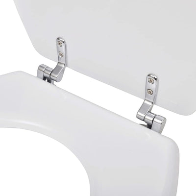 HOMIUSE Toilettensitz MDF Deckel Schlichtes Design Weiss Toilettendeckel Wc Sitz Klobrille Wc Deckel