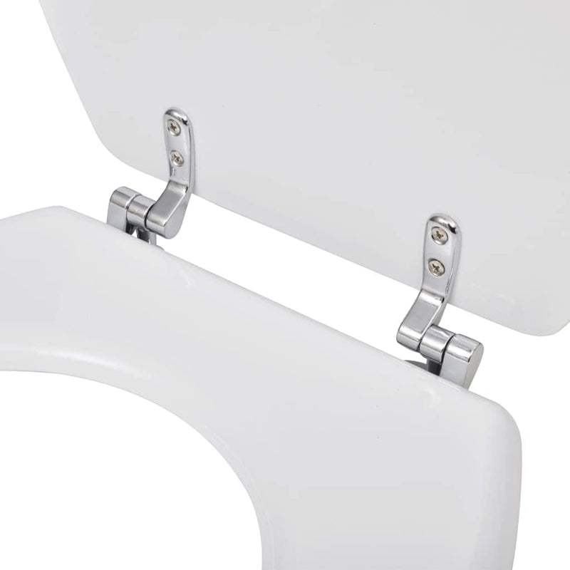 HOMIUSE Toilettensitz MDF Deckel Schlichtes Design Weiss Toilettendeckel Wc Sitz Klobrille Wc Deckel