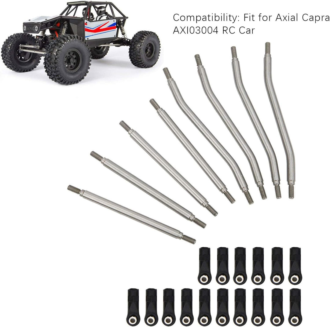 Stahl Steering Pull Rod Link für Axial Capra AXI03004, 8 Stück Rostfreier Linkage Einstellbare Rod L