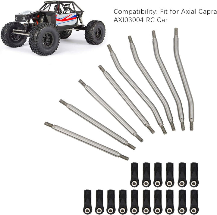 Stahl Steering Pull Rod Link für Axial Capra AXI03004, 8 Stück Rostfreier Linkage Einstellbare Rod L