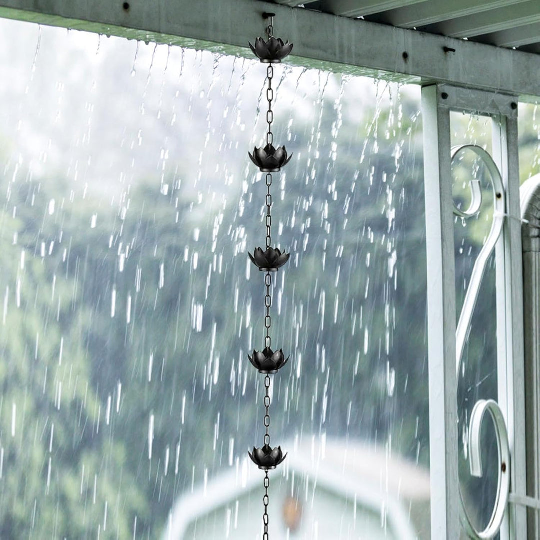 Regenketten für Dachrinnen – Lotus-Regenfänger, Dachrinne, Fallrohrkanal, Heimdekoration, funktional