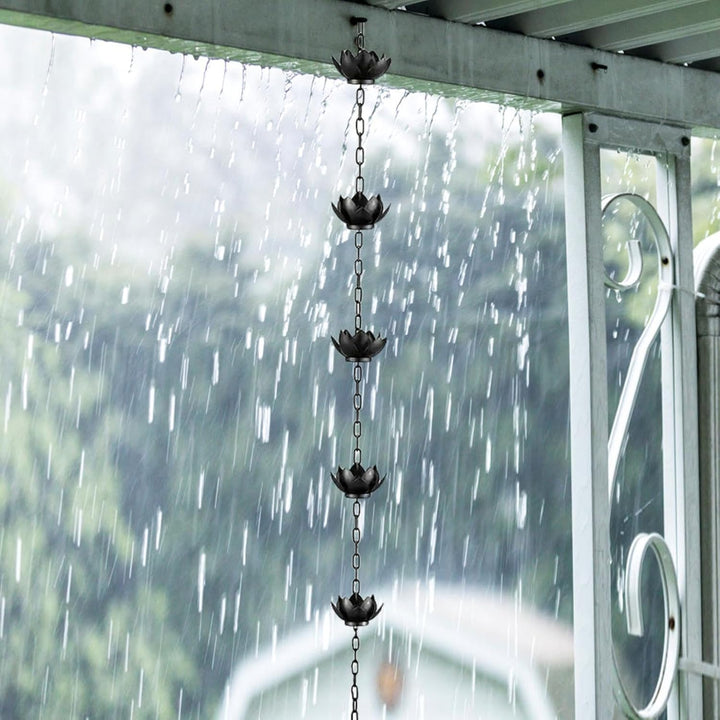 Regenketten für Dachrinnen – Lotus-Regenfänger, Dachrinne, Fallrohrkanal, Heimdekoration, funktional