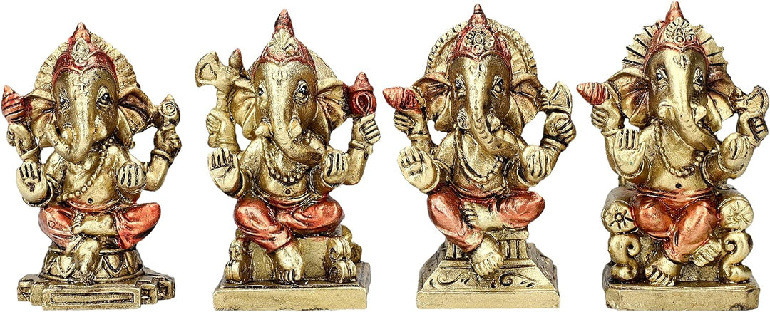 Pacific Giftware Ganesha Figuren 12er Set - Buddha Statue Deko Meditation