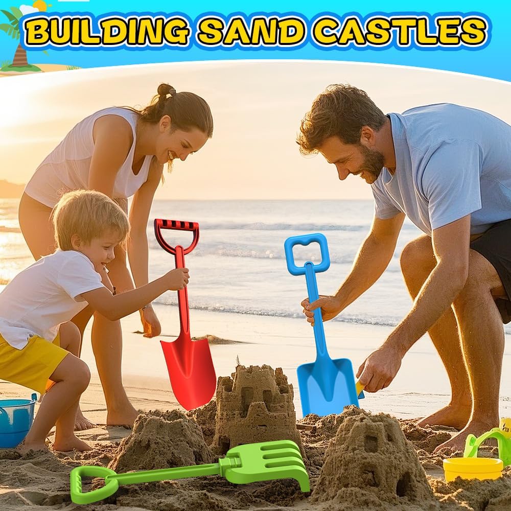 Jumbo-Strandschaufeln, Spielzeug für Kinder, 40,6 cm Langer Griff, Schaufel aus ABS-Kunststoff, 3er-