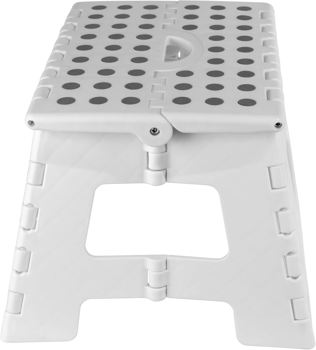 Tritthocker klappbar, Klapphocker faltbar 150 kg, 1 Stufe, rutschfest (Weiss, 35 x 22 x 29 cm) Weiss