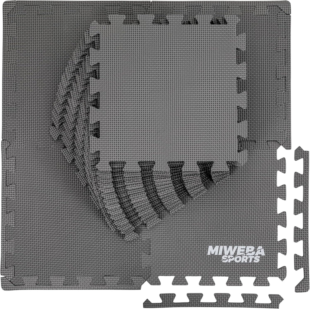 Miweba Sports Bodenschutzmatte BS50 | 8-teilig 1,7 m² - Yogamatte Gymnastikmatte Puzzlematte Fitness