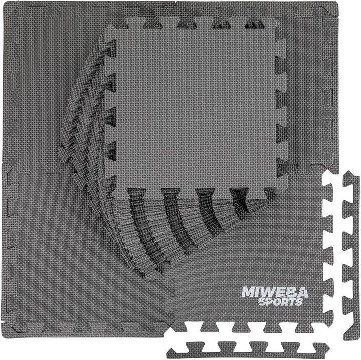 Miweba Sports Bodenschutzmatte BS50 | 8-teilig 1,7 m² - Yogamatte Gymnastikmatte Puzzlematte Fitness