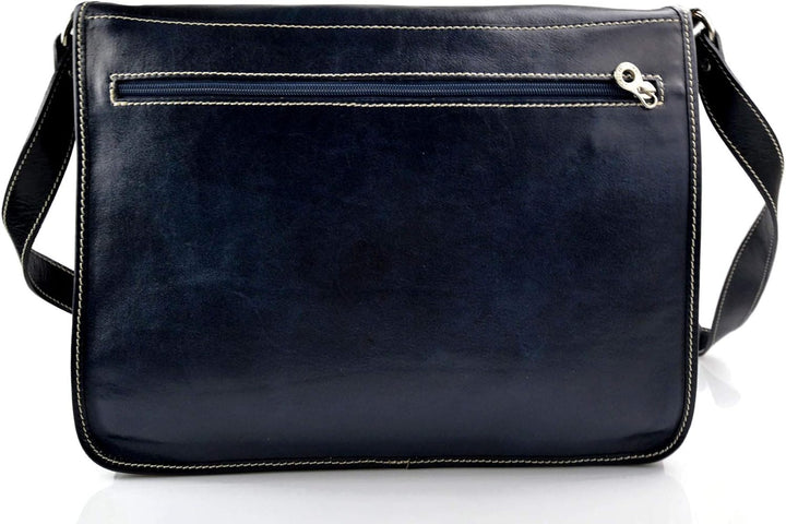 Leder herren aktentasche messenger ledertasche umhangetasche schultertasche tragetasche made in Ital