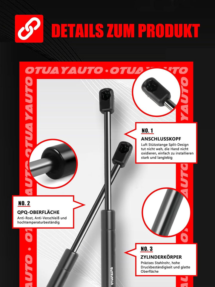 Gasfeder Dämpfer Heckklappe 470 N Kompatibel mit 3er E91 2005-2012, OTUAYAUTO 2 X Heckklappendämpfer
