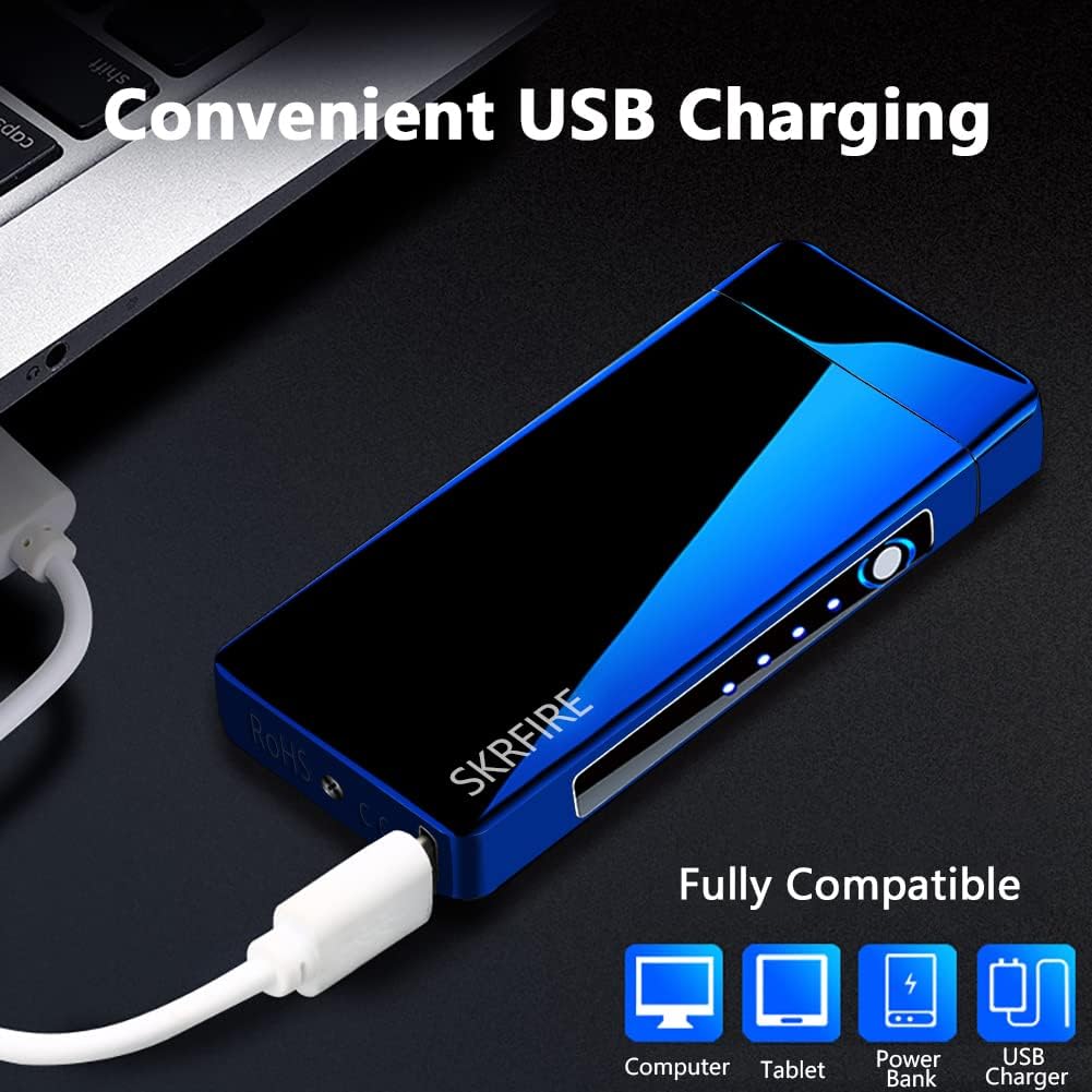 SKRFIRE Electric Lighter Windproof Flameless Electric Lighter Plasma Lighter Arc Lighter Rechargeabl