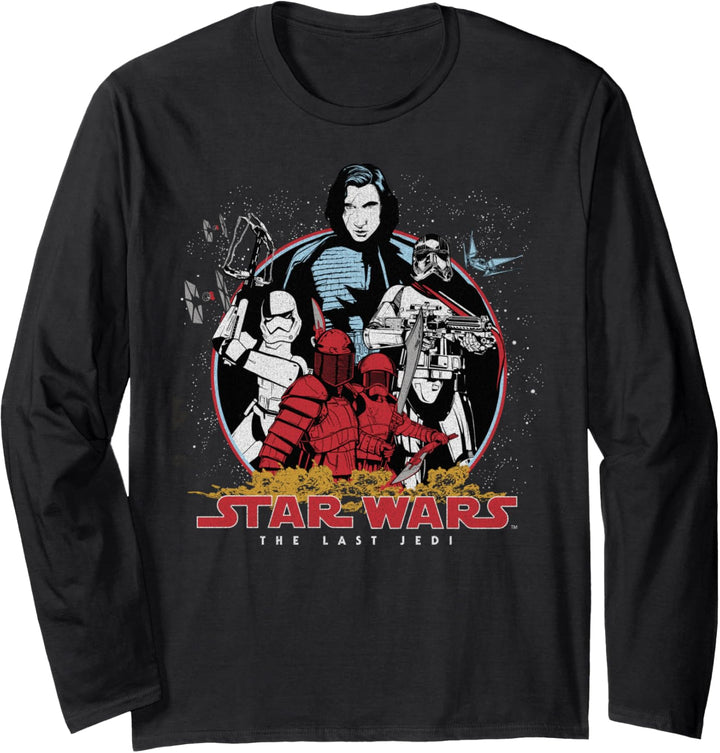 Star Wars The Last Jedi Kylo And Troopers Circle Portrait Langarmshirt