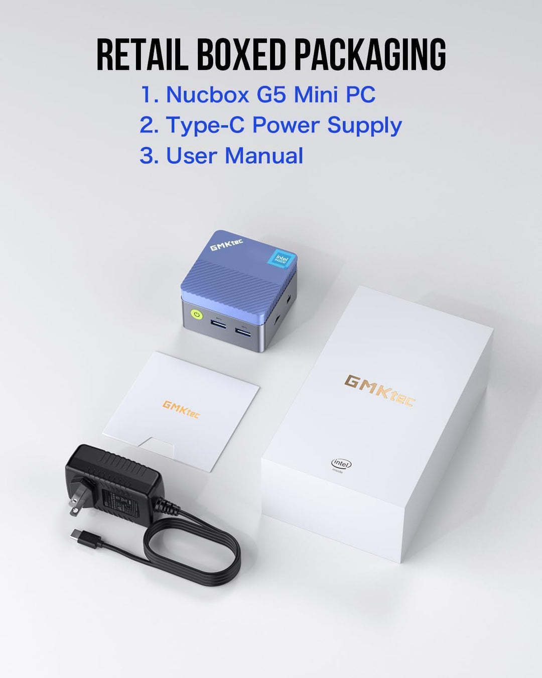 GMKtec Mini-PC N97 mit with Windows 11 Pro, G5 Micro-Desktop-Computer, Intel Alder Lake N97 der 12.