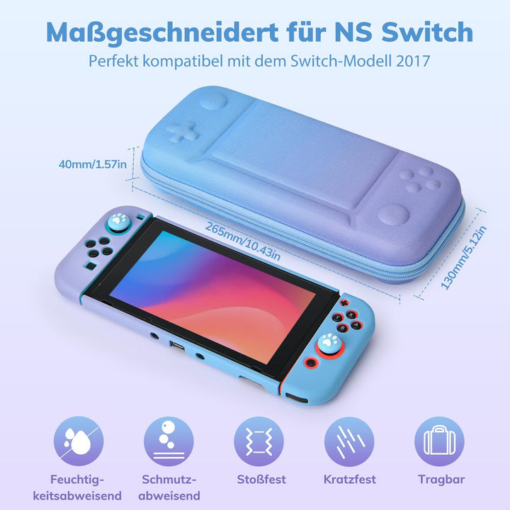 Younik Switch Tasche für Switch 2017 Modell, 14 in 1 Switch Zubehör Bundle mit Switch Tragetasche, s