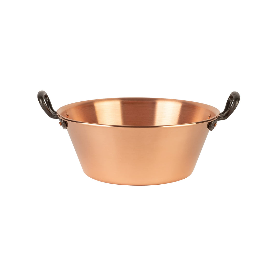 Cuisine Romefort | Kupfer Marmeladentopf Ø 26,5 cm - 3 Liter Inhalt | Griffe aus Gusseisen | traditi