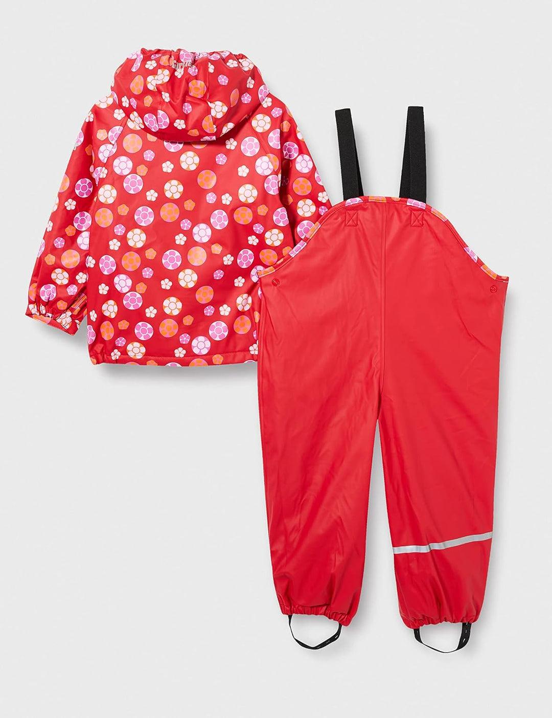 CareTec Unisex Kinder Rain Suit-Pu W. Fleece Regenmantel 80 Red (402), 80 Red (402)