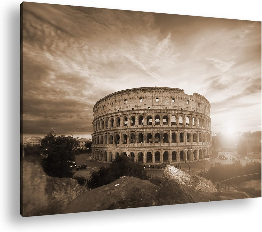 deyoli das Kolosseum in Rom Format: 60x40 cm Effekt: Sepia als Leinwandbild, Motiv fertig gerahmt au