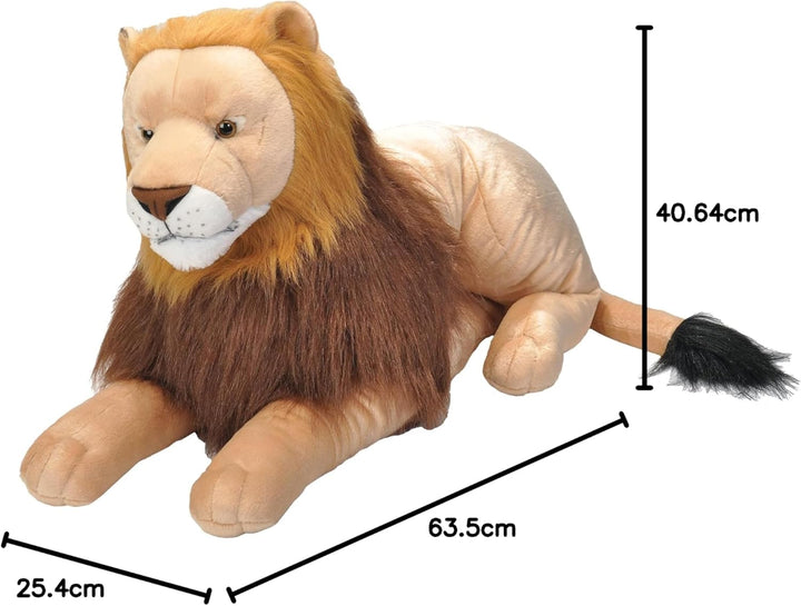 Wild Republic 17341 19322 Jumbo Plüsch Löwe, grosses Kuscheltier, Plüschtier, Cuddlekins, 76 cm, Löw