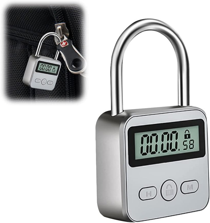 CJBIN Digitale Zeitschloss, Time Lock mit LCD-Display, Küchensafe Zeitschloss Wiederaufladbares USB