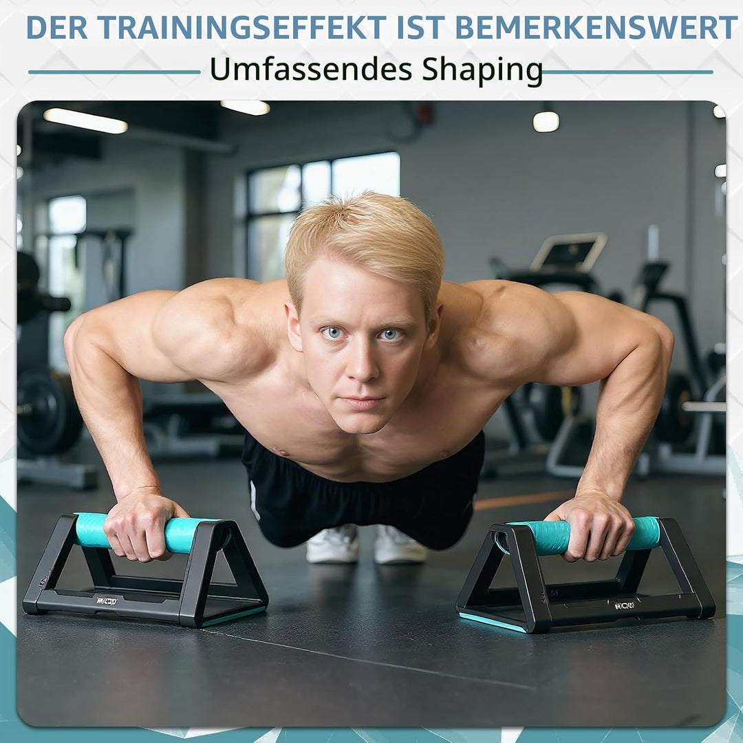 2 Pcs Liegestützgriffe, Liegestützbrett mit Silikongriff Rutschfester Basis, Tragbar Stapelbar, Trag