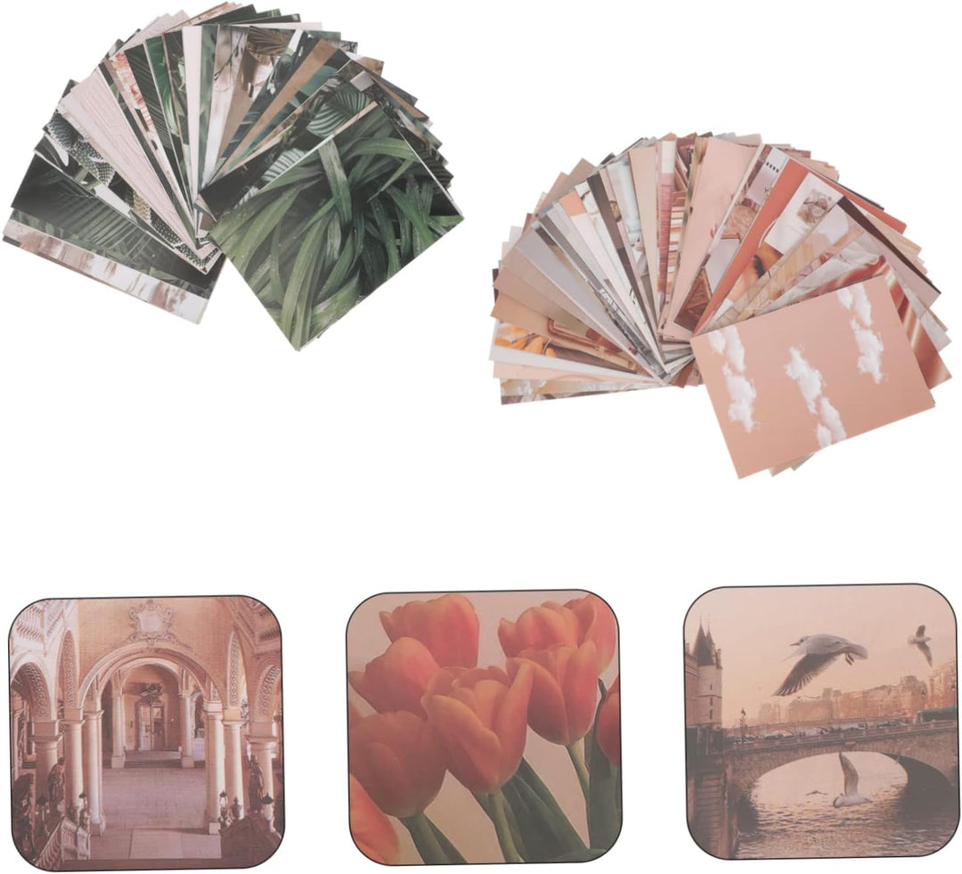 Alipis 70stücke Diy-bastelkarten Scrapbook-dekorkarten Handkontobilder Materialkarten Fotowand-colla