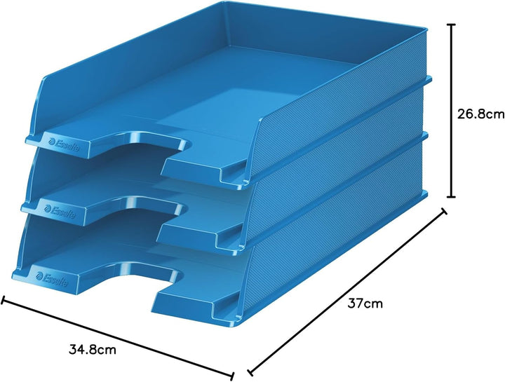Esselte Briefkorb, A4, 10er Pack, Blau, VIVIDA, Europost, 623926