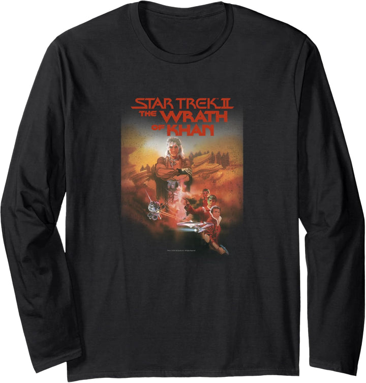 Star Trek The Wrath Of Khan Vintage Poster Langarmshirt