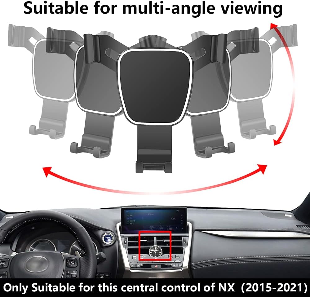 musttrue LUNQIN KFZ-Handyhalterung für 2015–2021 Lexus NX 300 300h SUV Auto-Zubehör Navigationshalte