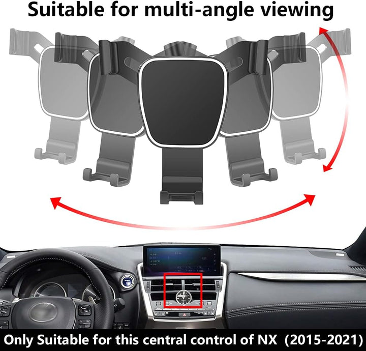 musttrue LUNQIN KFZ-Handyhalterung für 2015–2021 Lexus NX 300 300h SUV Auto-Zubehör Navigationshalte