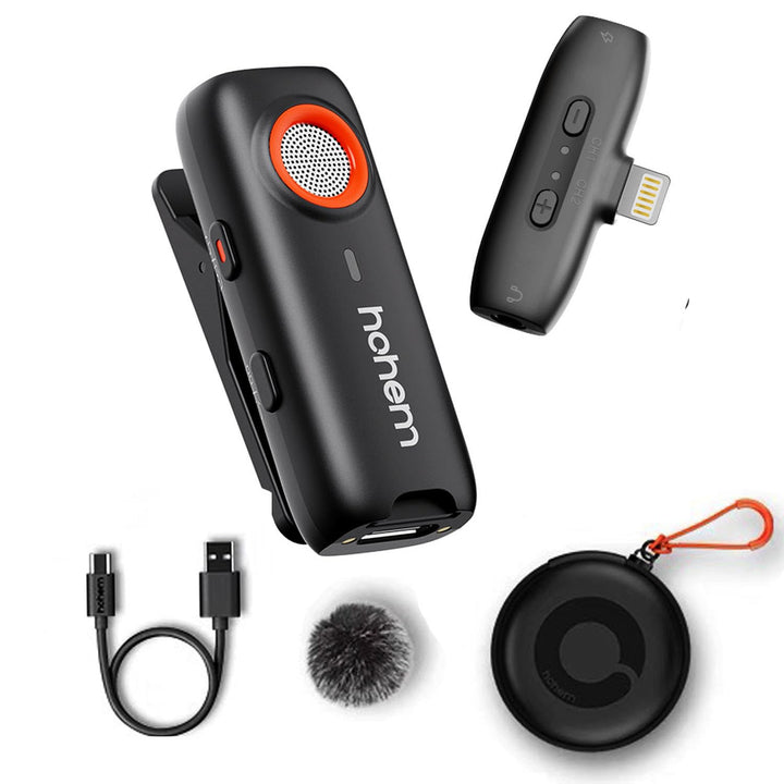 hohem MIC-01 Wireless Lavalier Mikrofon für iPhone iPad, mit Geräuschunterdrückung, MFi-Zertifiziert