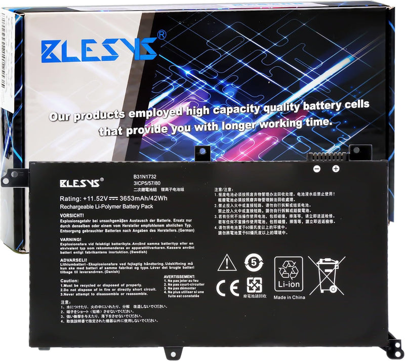 BLESYS Laptop Akku für Asus A571G A571GD A571GT F571G F571GD F571GT F571L F571LH F571LI FX571G FX571