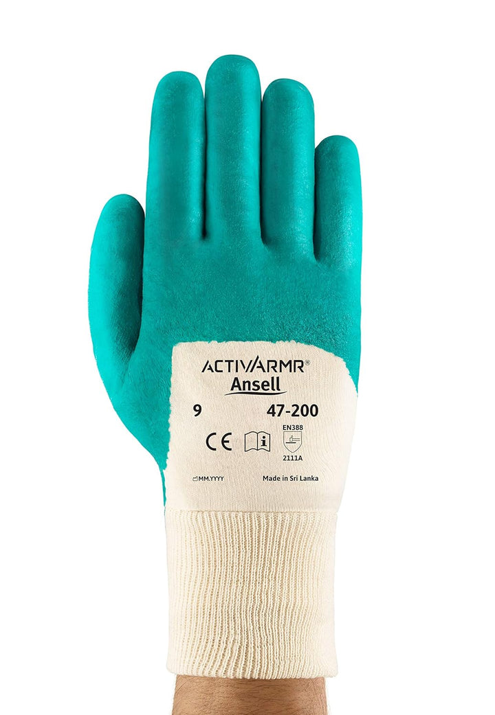 Ansell Unisex 47200 Handschuhe, Blau, 9 EU 9 (L), 9 (L)