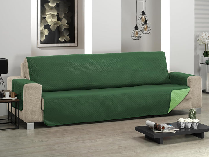 Martina Home Sofaüberwurf gepolstert, Grün/Flasche, 2-Sitzer (Diamond)