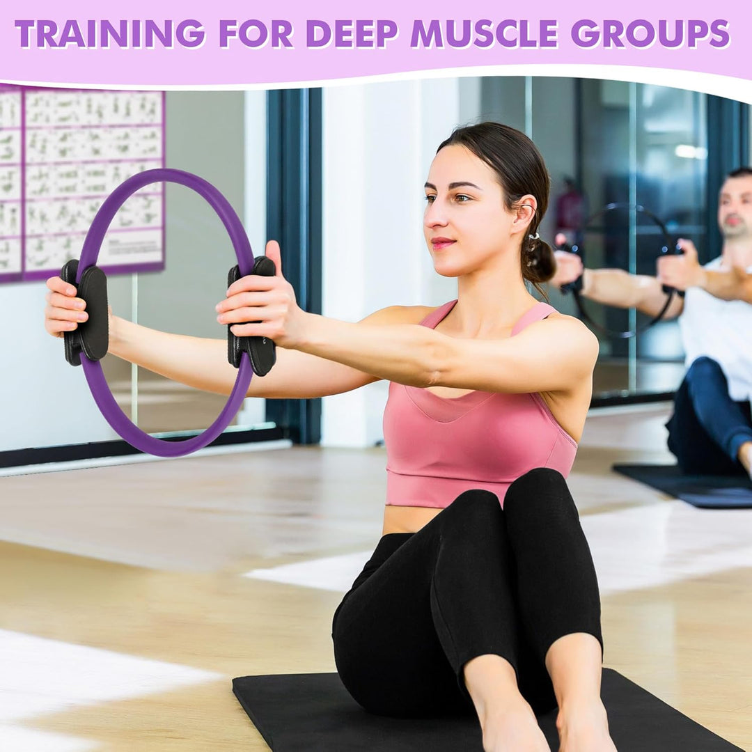 Pilates Ring Set Exercise Equipment with Exercise Bands Resistance Bands Set, Pilates Ball, Sliding